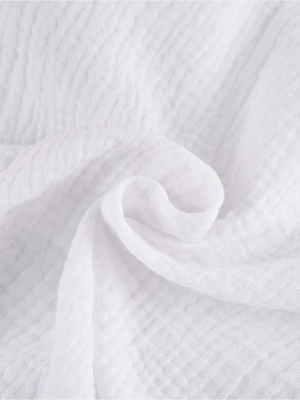 Commense White Wide-Leg Cotton-Blend Pants - Picture 4 of 4